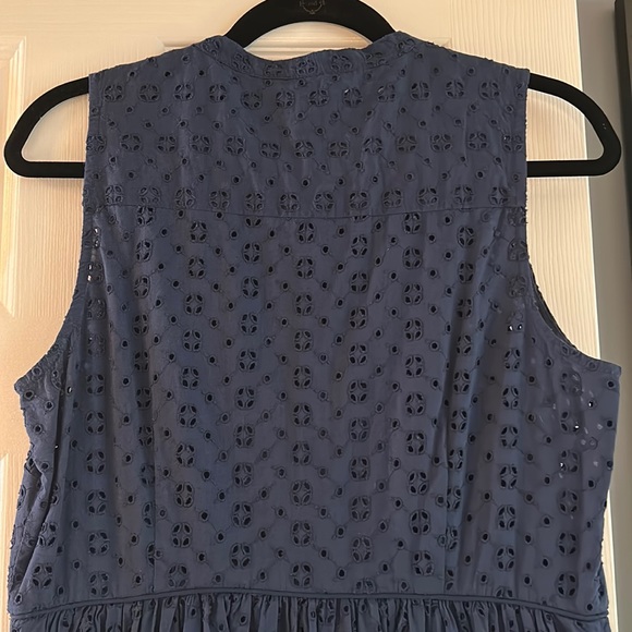 J. Crew Navy Eyelet Sleeveless Dress - Picture 6 of 7